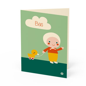 Geboortekaartje Bas