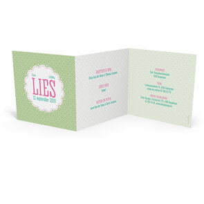 Geboortekaartje Lies